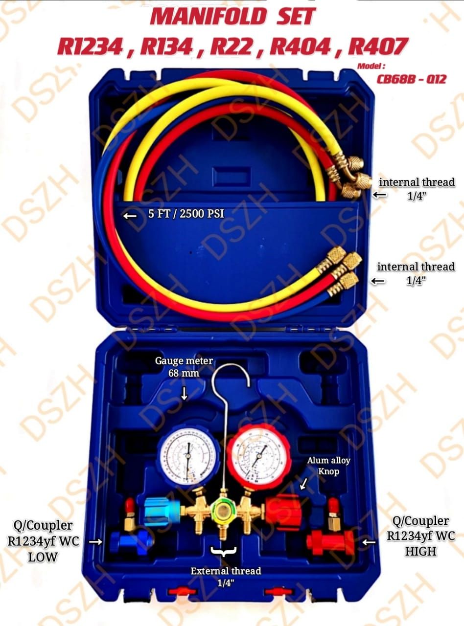 MANIFOLD SET - R1234, R134, R22, R404, R407 (MODEL: CB68B - Q12)