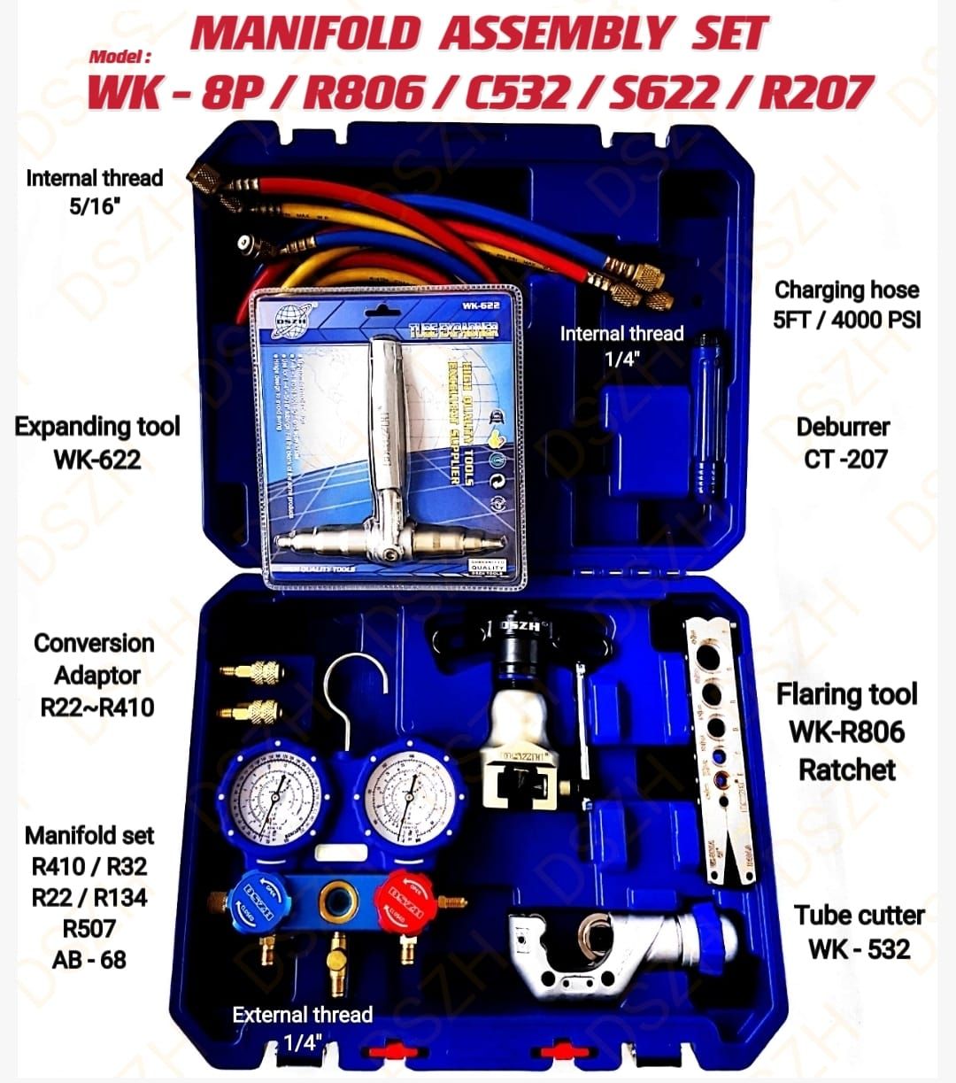 MANIFOLD ASSEMBLY SET (MODEL: WK-8P / R806 / C532 / S622 / R207)