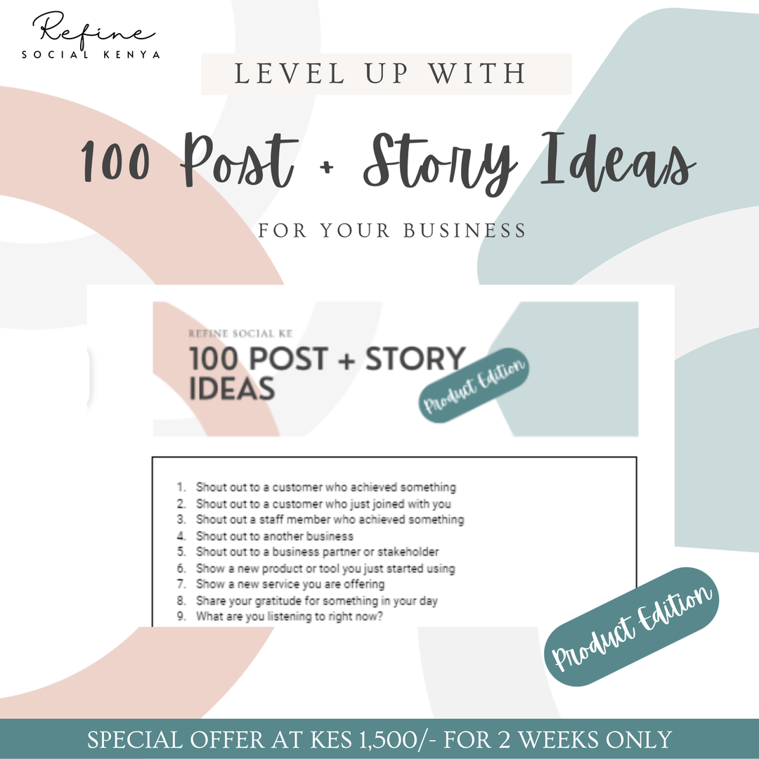 100 Post + Story Ideas (Social Media)