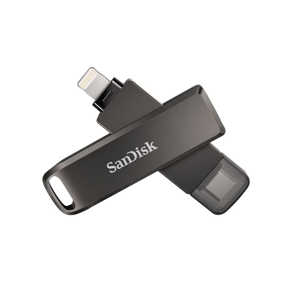 SanDisk iXpand (SDIX70N-256G-GN6NE) 256GB USB 3.0 Flash Drive Luxe for iPhone, iPad Pro, MAC Devices, Type-C Android Phone & Other Devices