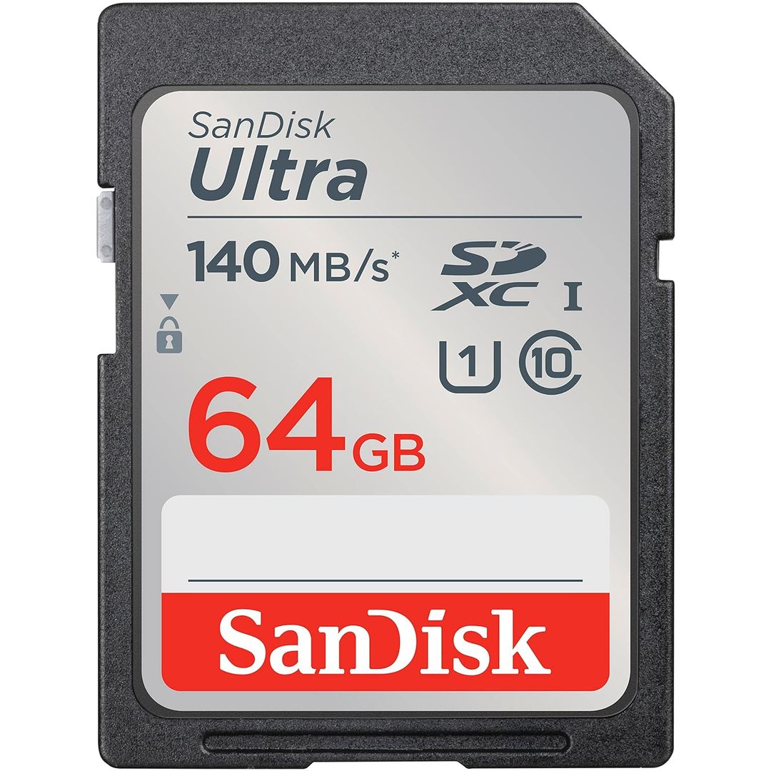 SanDisk Ultra (SDSDUNB-064G-GN6IN) UHS I 64GB SD Card 140MB/s for DSLR and Mirrorless Cameras