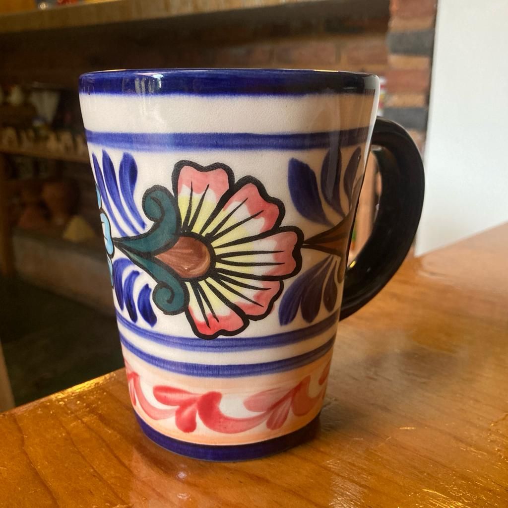 Taza Talavera Cono  pintada a mano