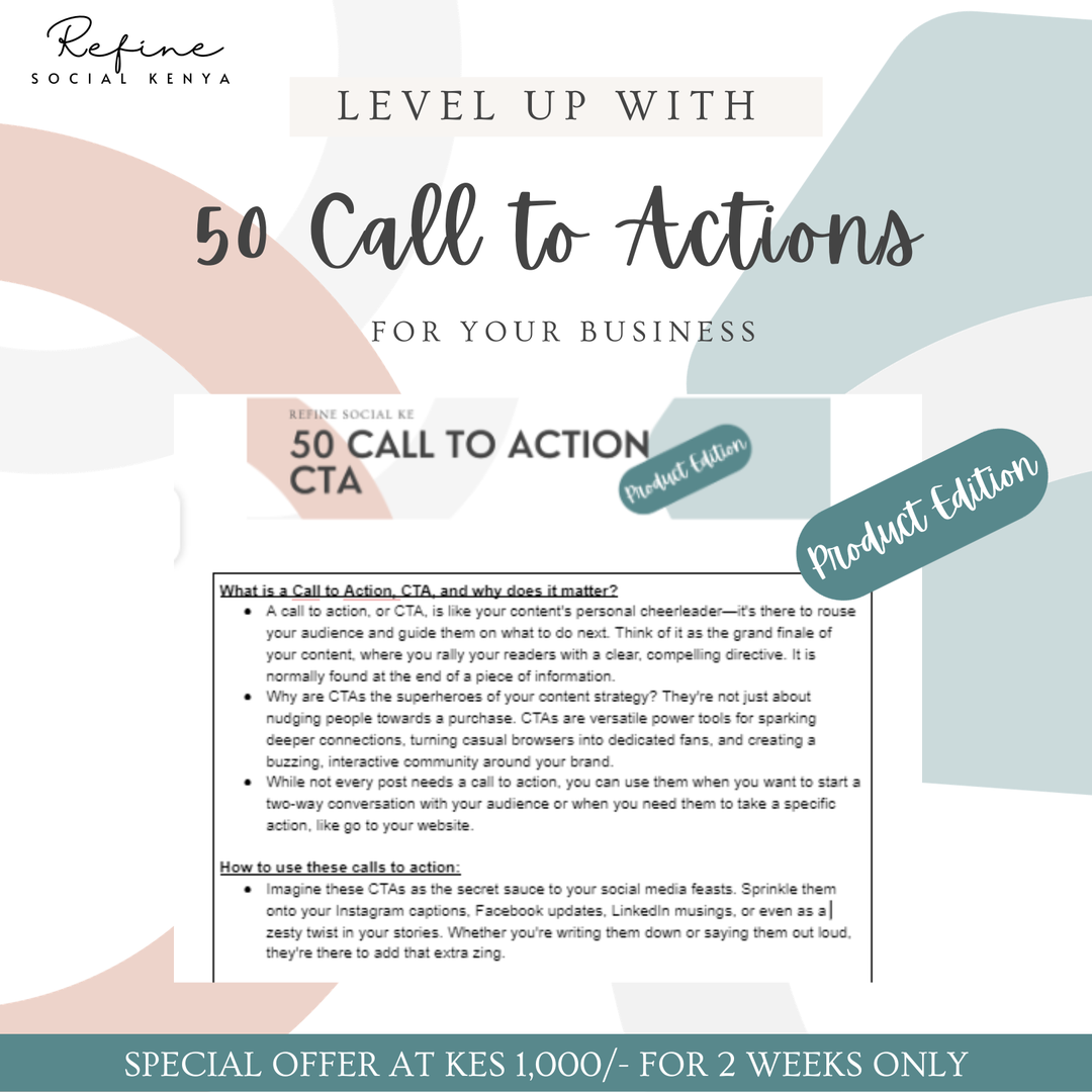 50 Call To Action (Social Media)