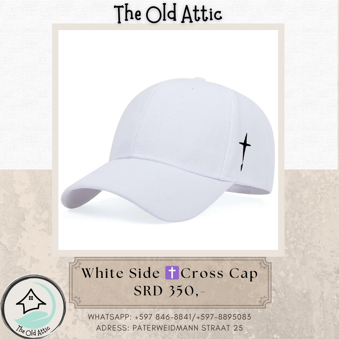 White Side Cross Cap