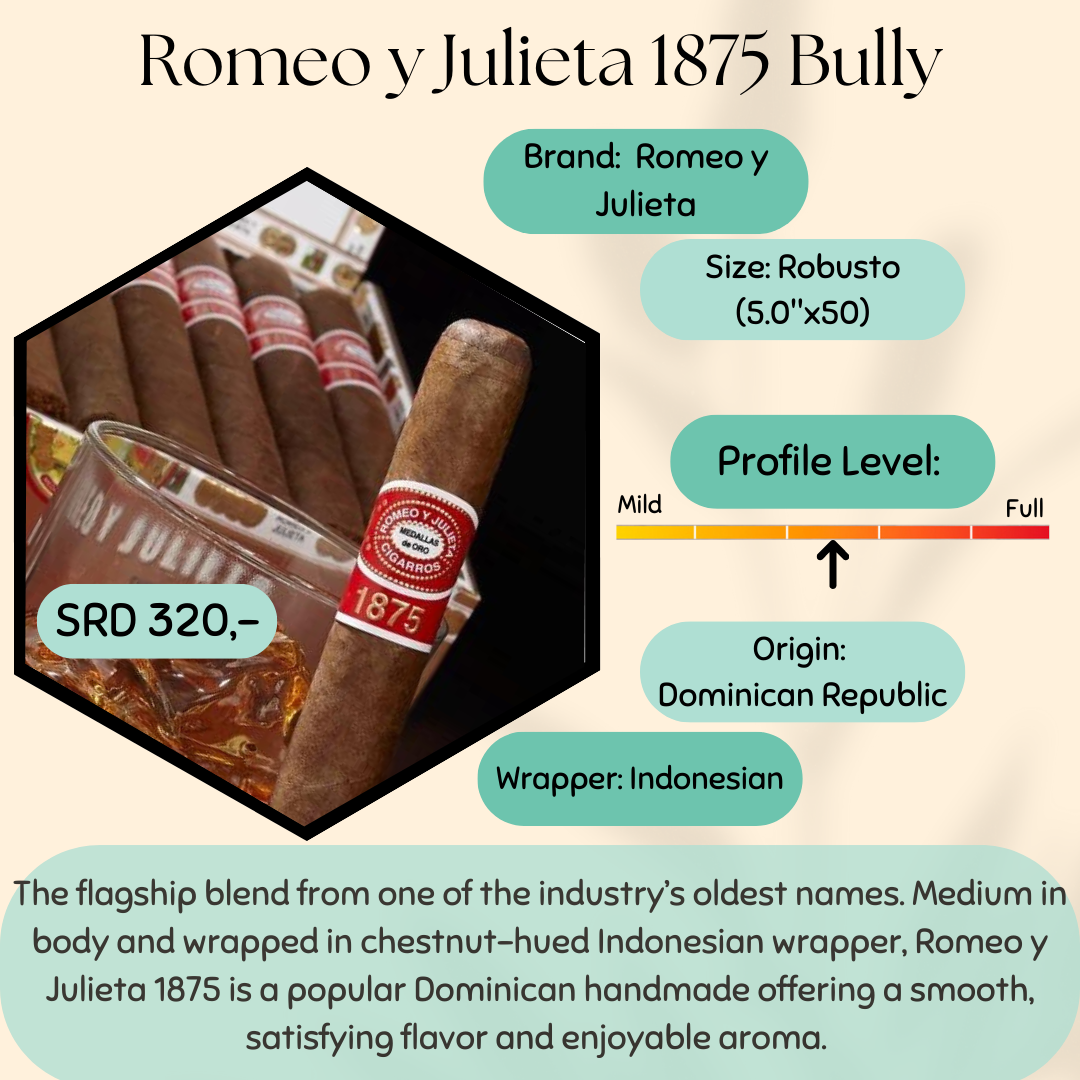 Romeo y Julieta 1875 Bully (Robusto) (5.0"x50) 