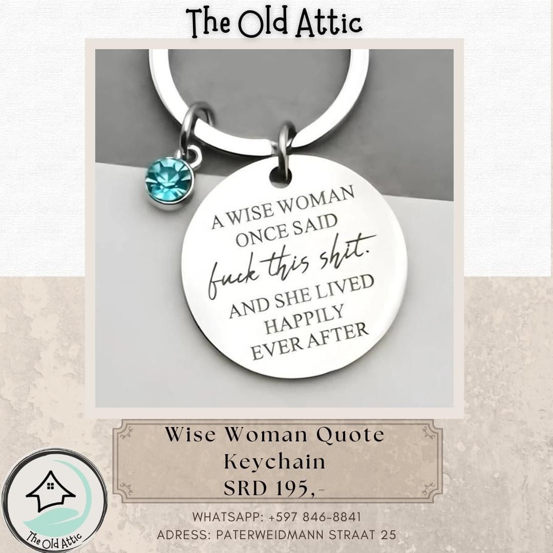 Wise woman quote keychain 