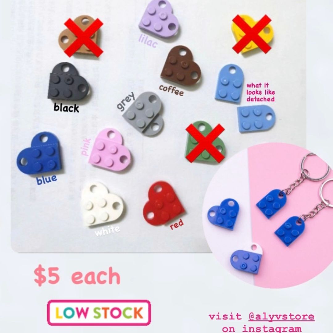 Lego Heart Keychain