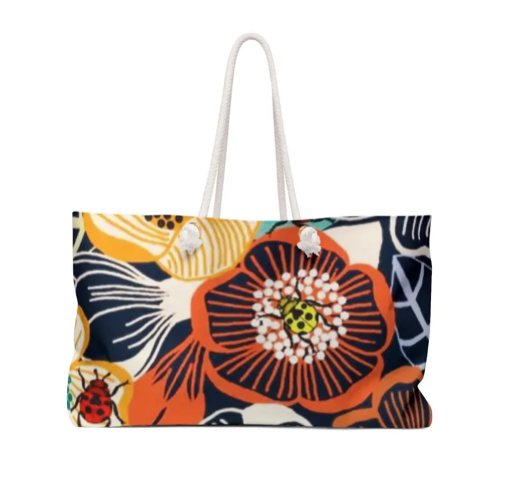Weekender Bag Flower size 24" x 13"