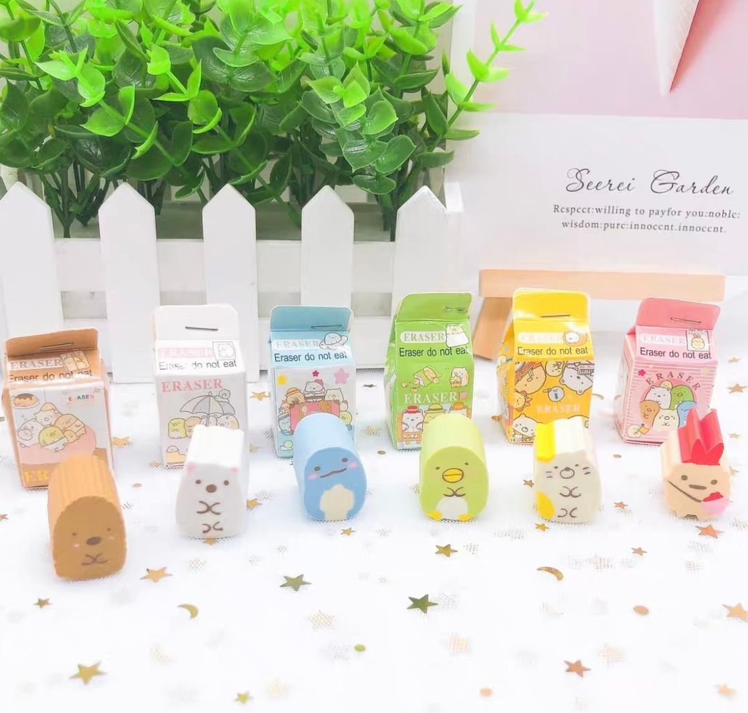 Sumikkogurashi Erasers (3x)