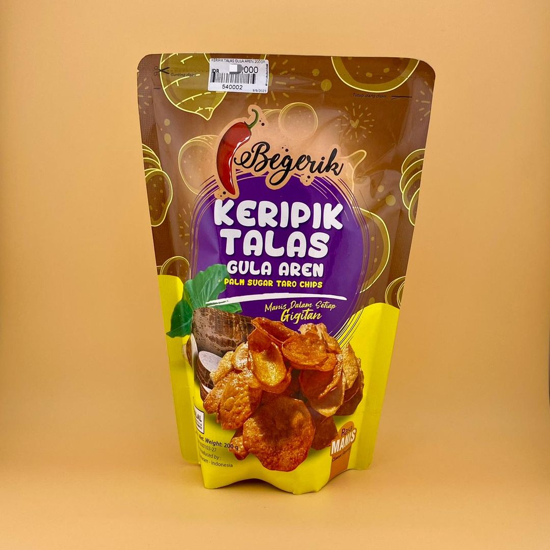 (LOMBOK BEGERIK BC) KERIPIK TALAS GULA AREN 200GR