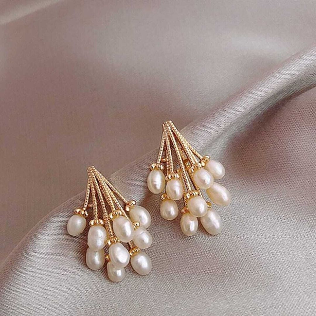 1pair Elegant Pearl Earrings