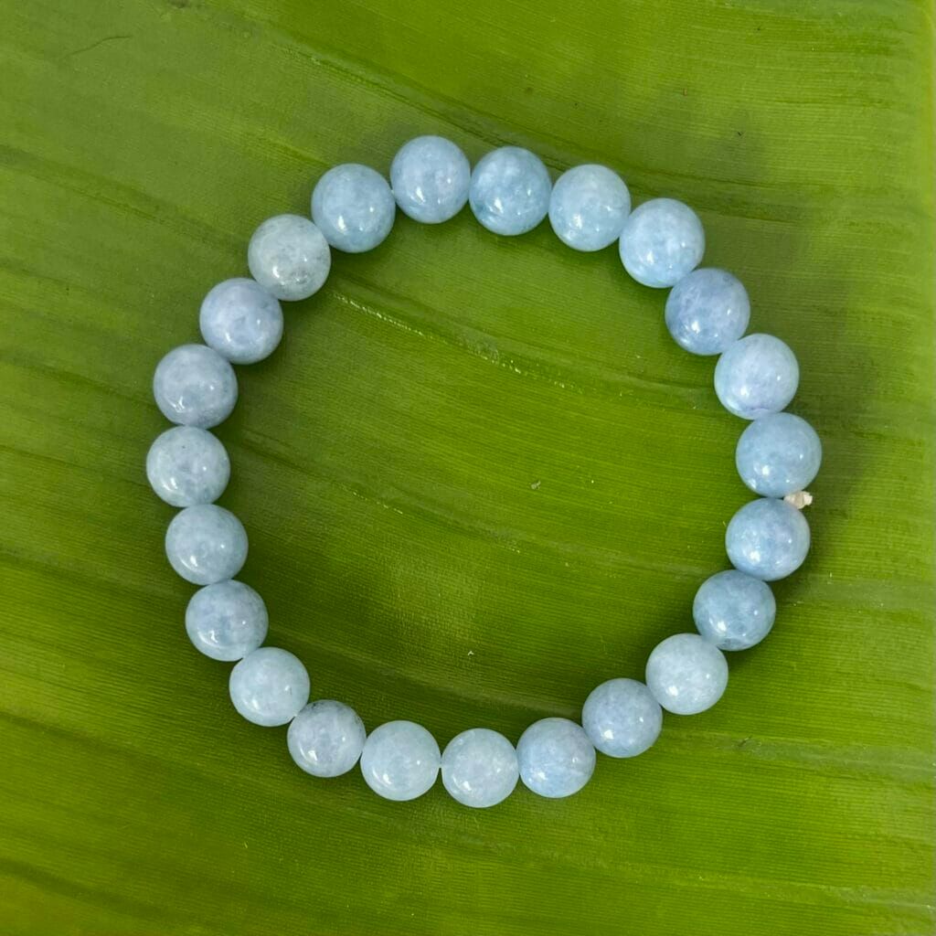 Aquamarine bracelet 8mm beads