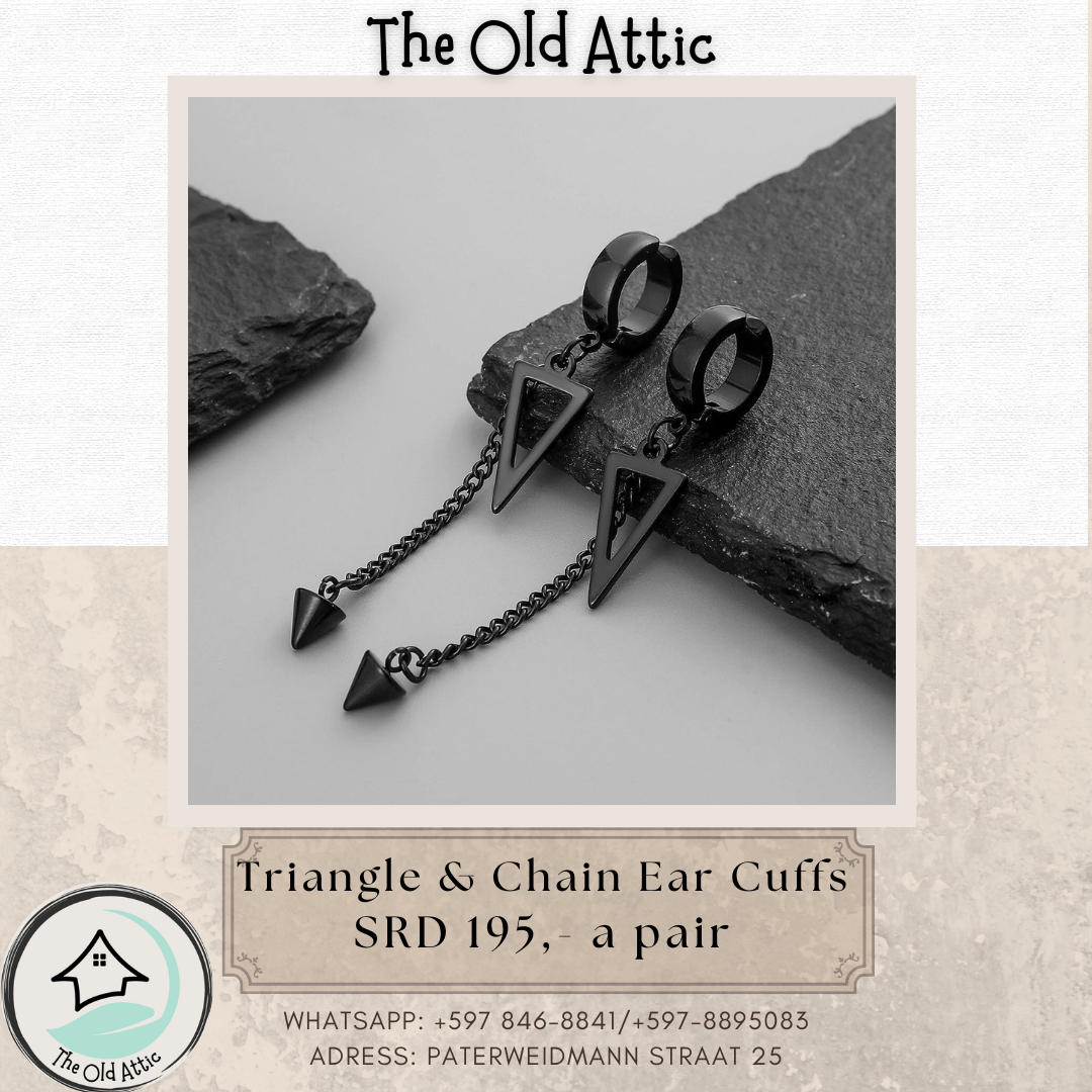 Triangle & Chain Ear Cuffs