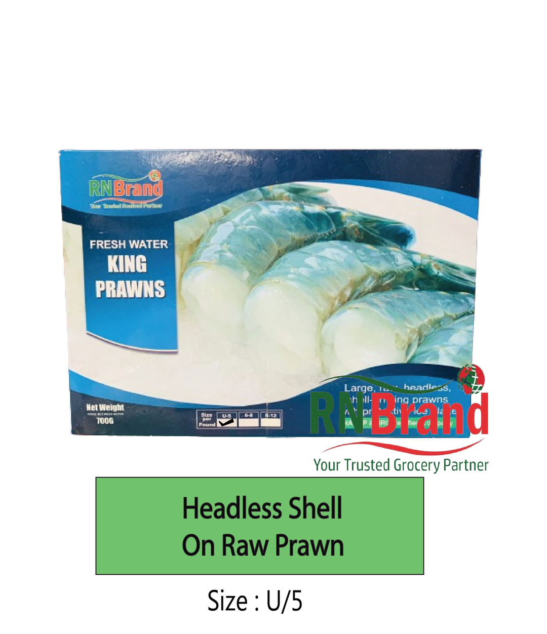 King Prawn Head Less Shell on Block 