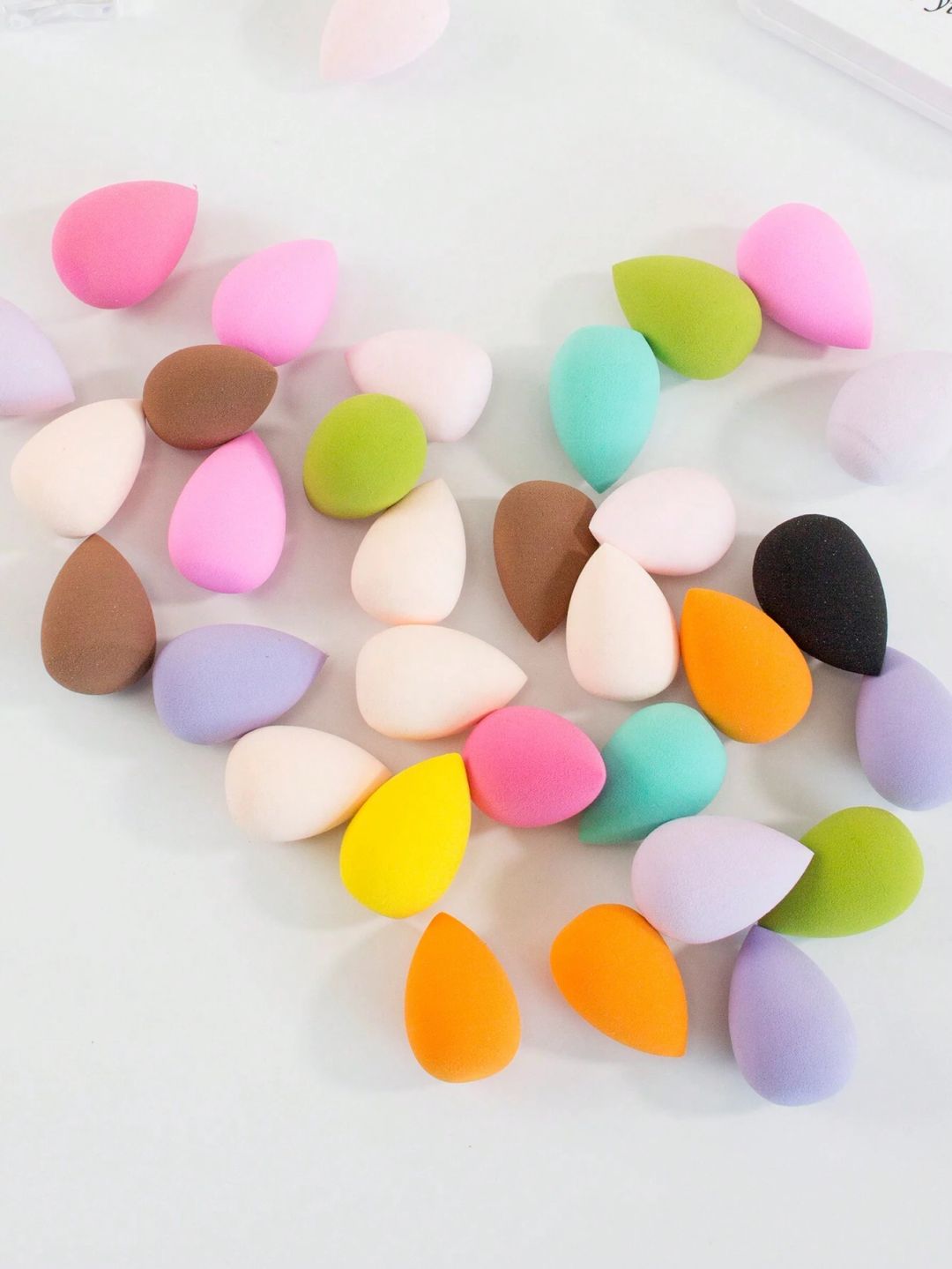 2pcs Mini Makeup Sponges - Multicolor/Multi-Shape