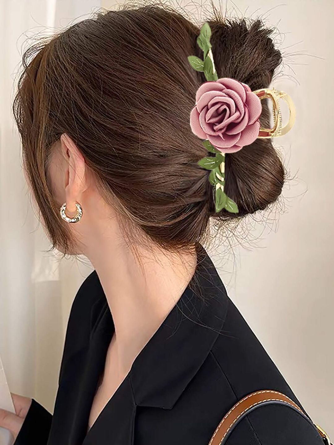 Flower Decor Hair Claw