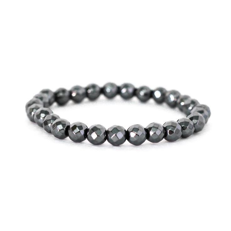 Hematite bracelet (6mm facetted beads)