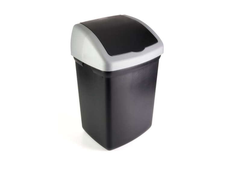 ADDIS FLIP TOP BIN, BLACK, 32L