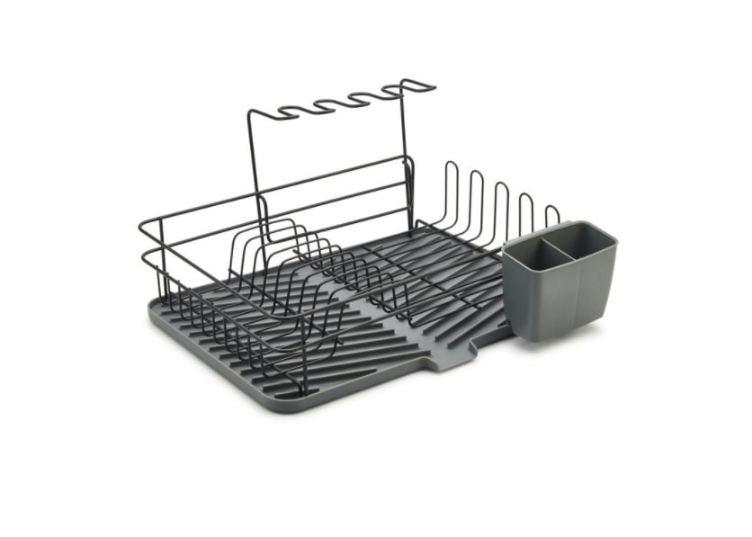 DISH RACK WITH UTENSIL HOLDER