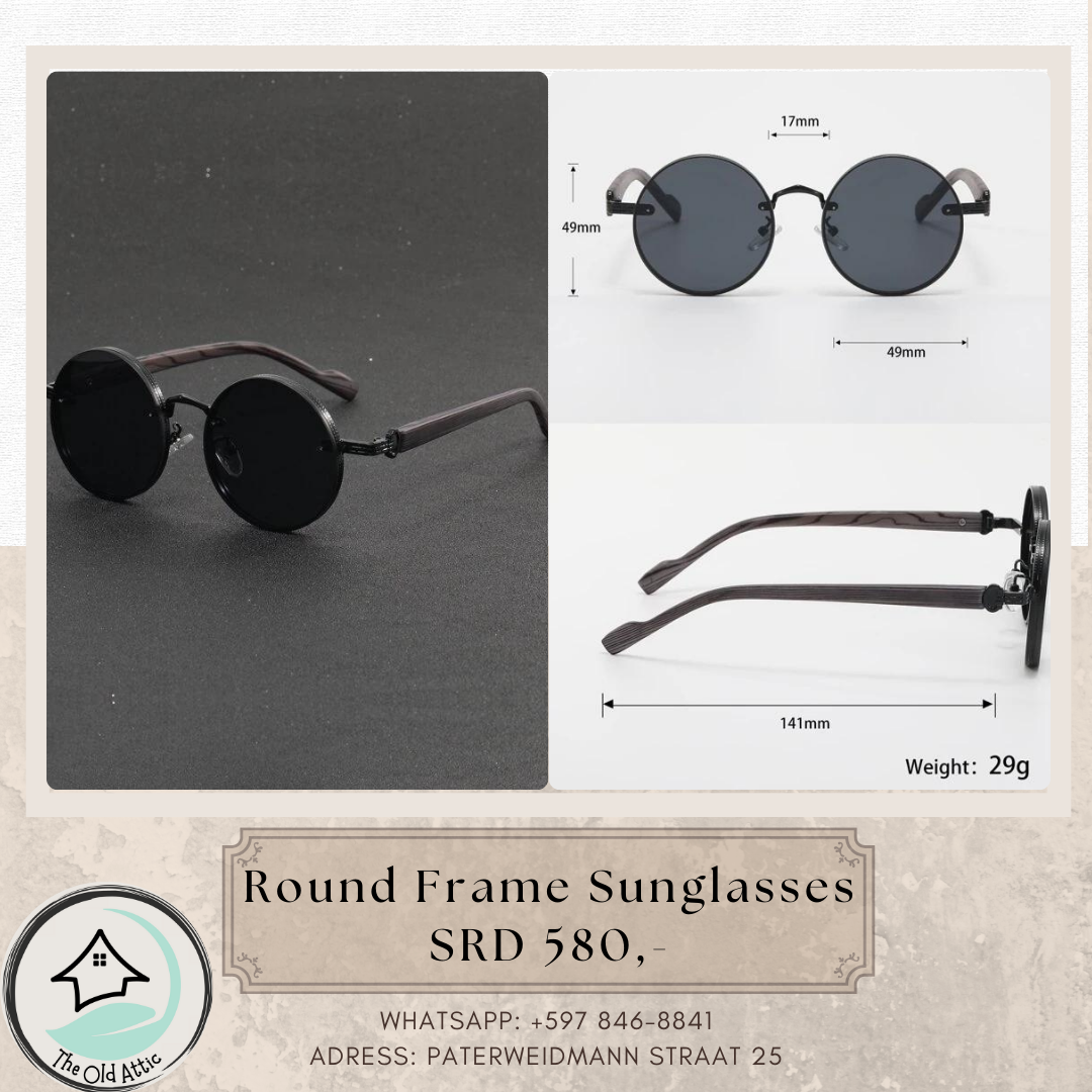 black round frame sunglasses