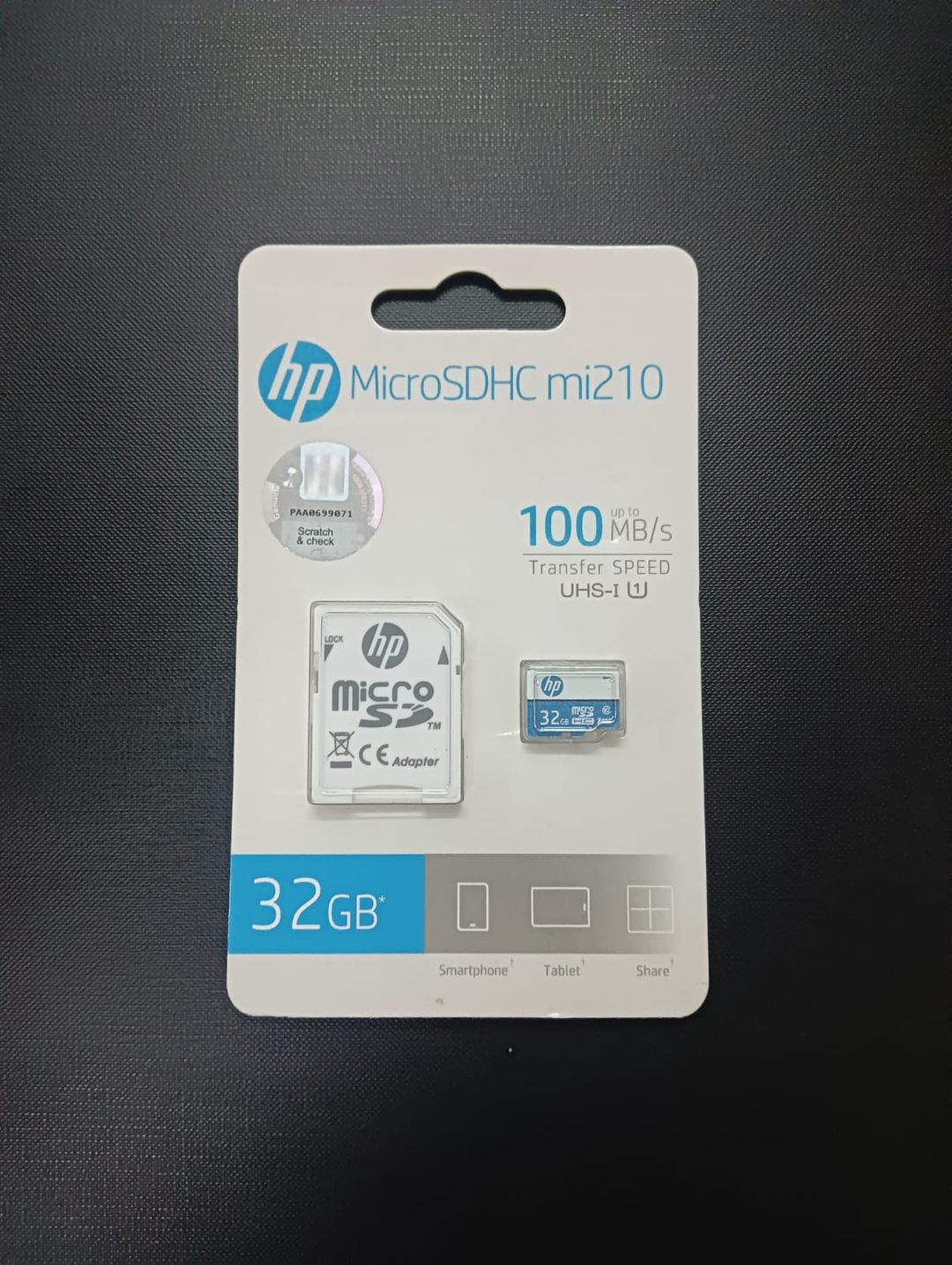 HP Micro SDHC mi210 Card 32GB with Adapter U1  (HP-MSDCWAU1-32GB) 100% Original Product