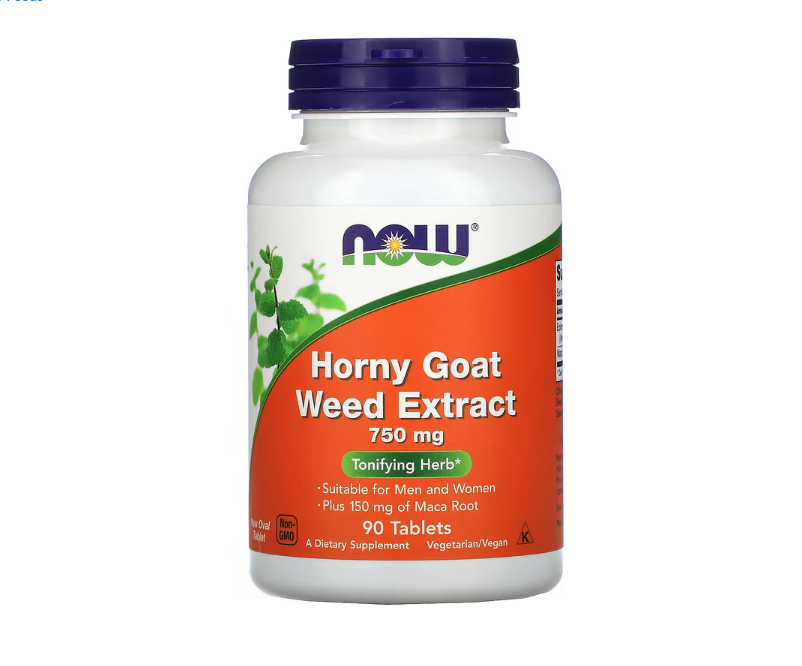 NOW FOODS HORNY GOAT WEED EXTRACT - 90 TABLETS