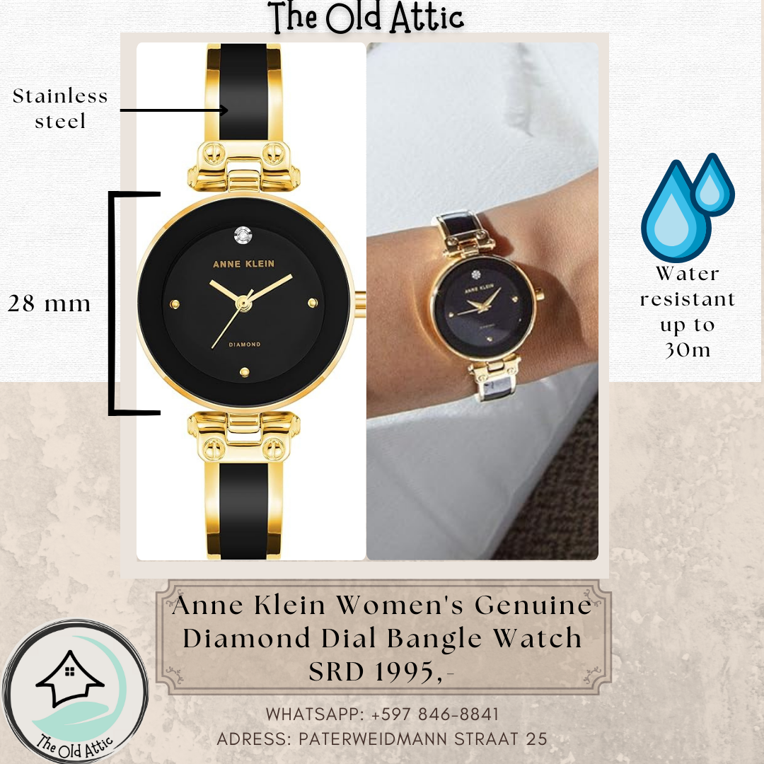 Anne Klein women genuine diamond  dial bangle watch  