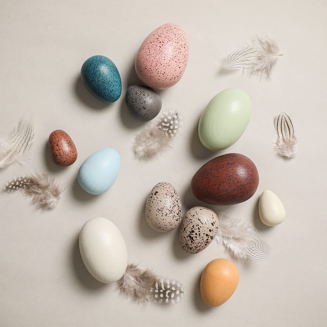 Ornamental birds eggs