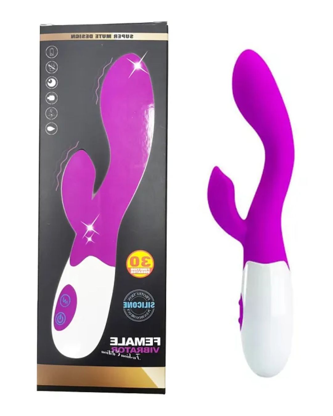 30 Speed Silicone Dual Rabbit Vibrator