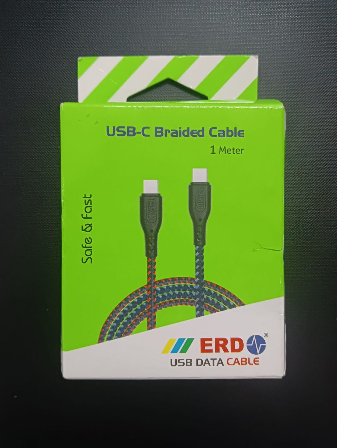 ERD UC-68 Type-C Braided Cable (Red & Black)