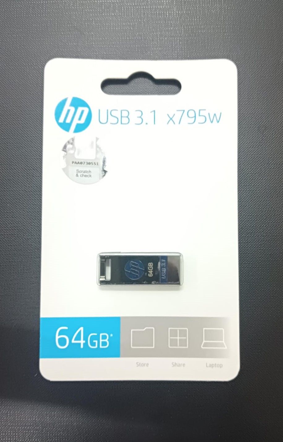 HP USB 3.1 Flash Drive 64GB x795W (MM-USB64GB-38P) 100% Original Product