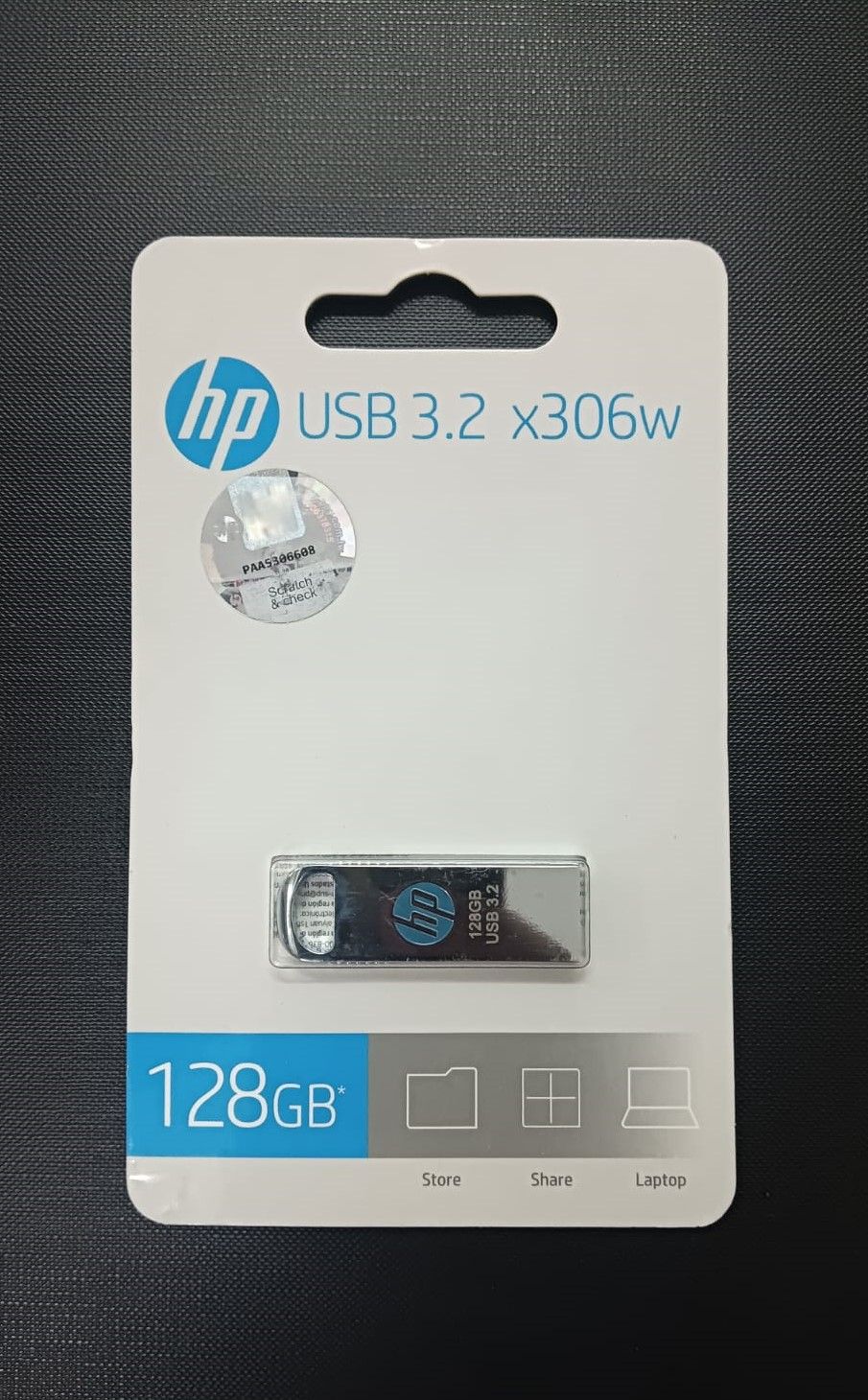 HP USB 3.2 Flash Drive 128GB x306w (MM-USB128GB-45P) 100% Original Product