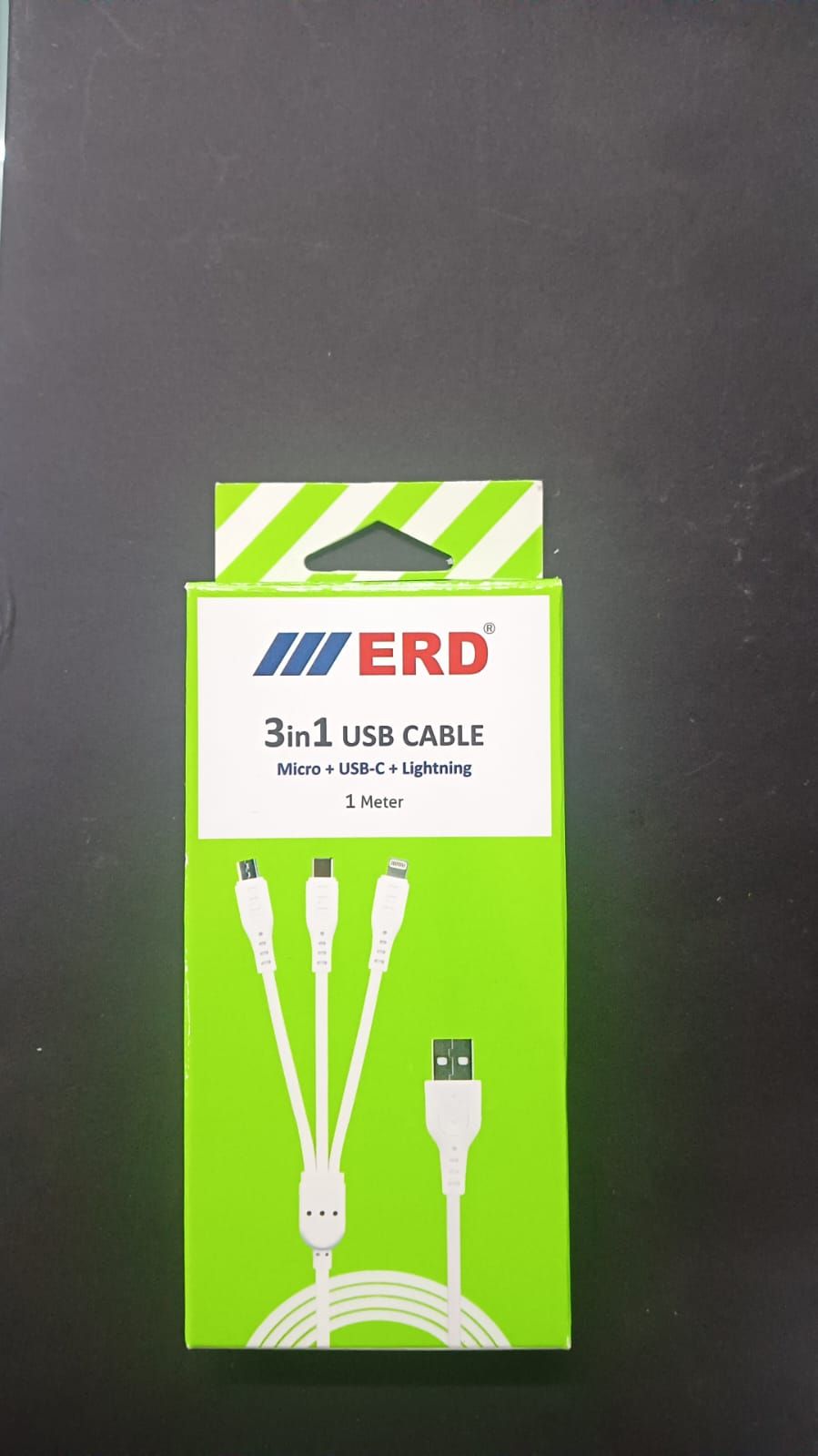 ERD UC-81 3 in 1 Cable 1 Meter White