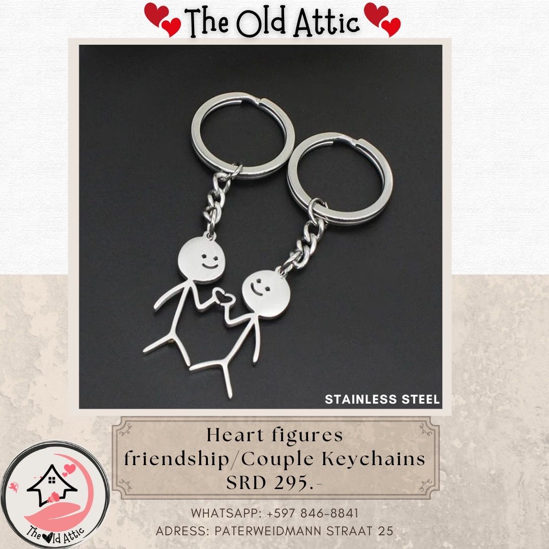 Heart figures keychain 