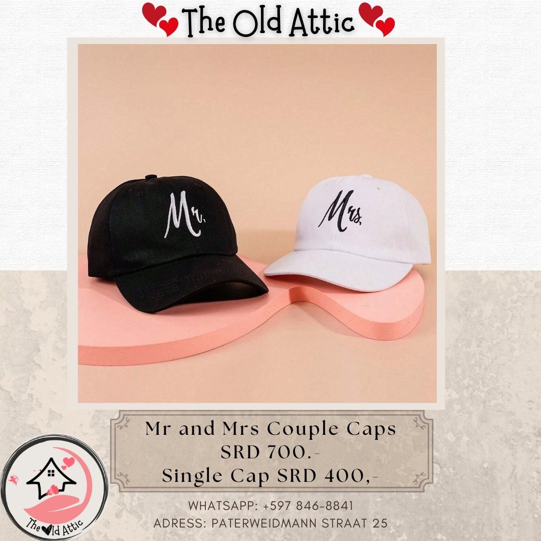 Mr and Mrs couple cap 