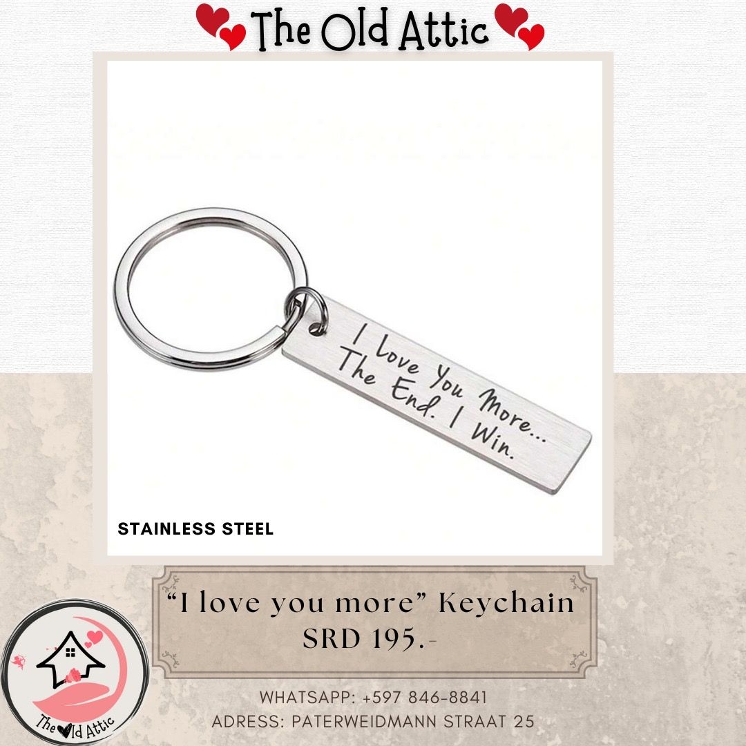 I love you more keychain 