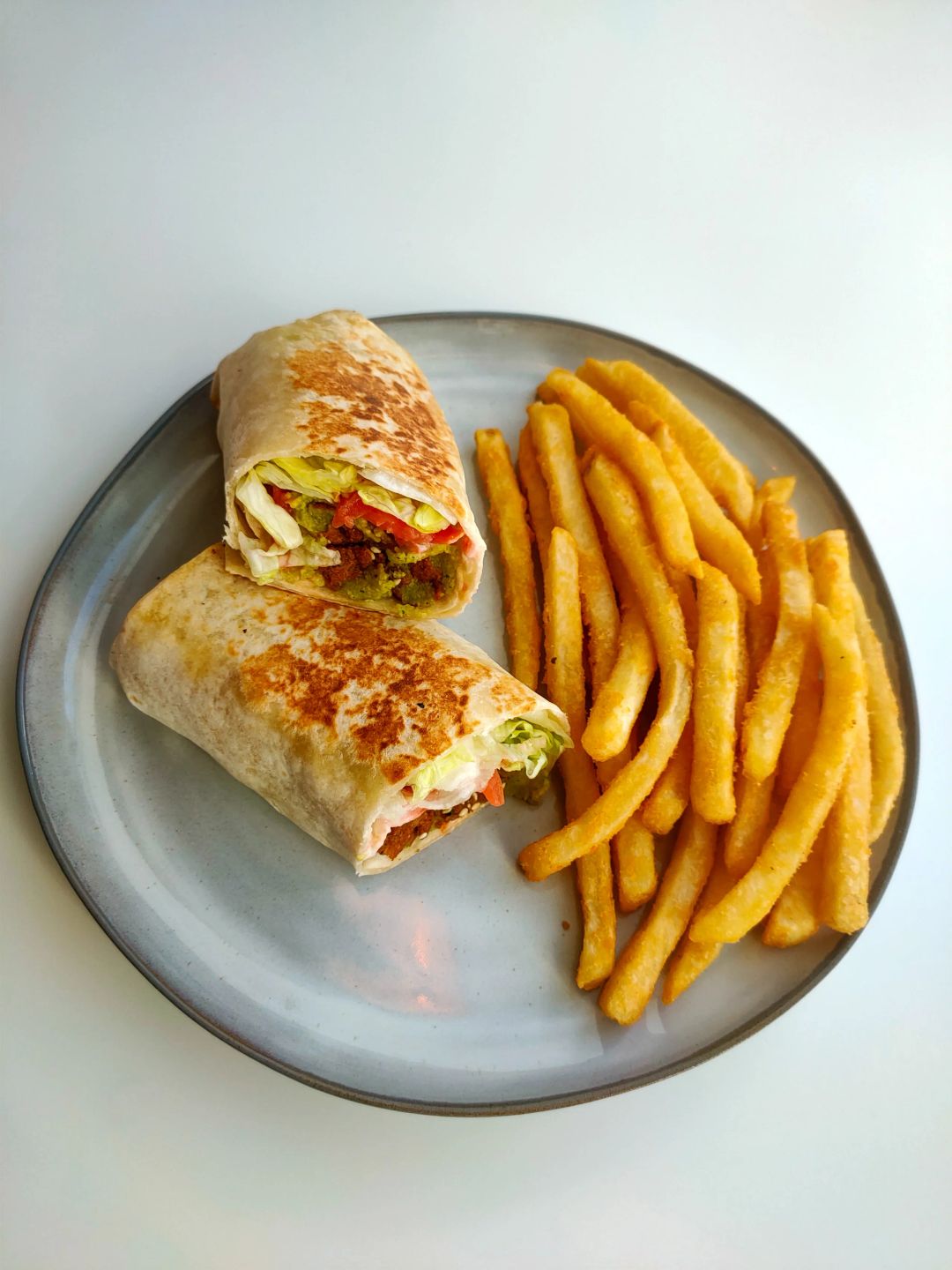 Falafel Wrap & Fries