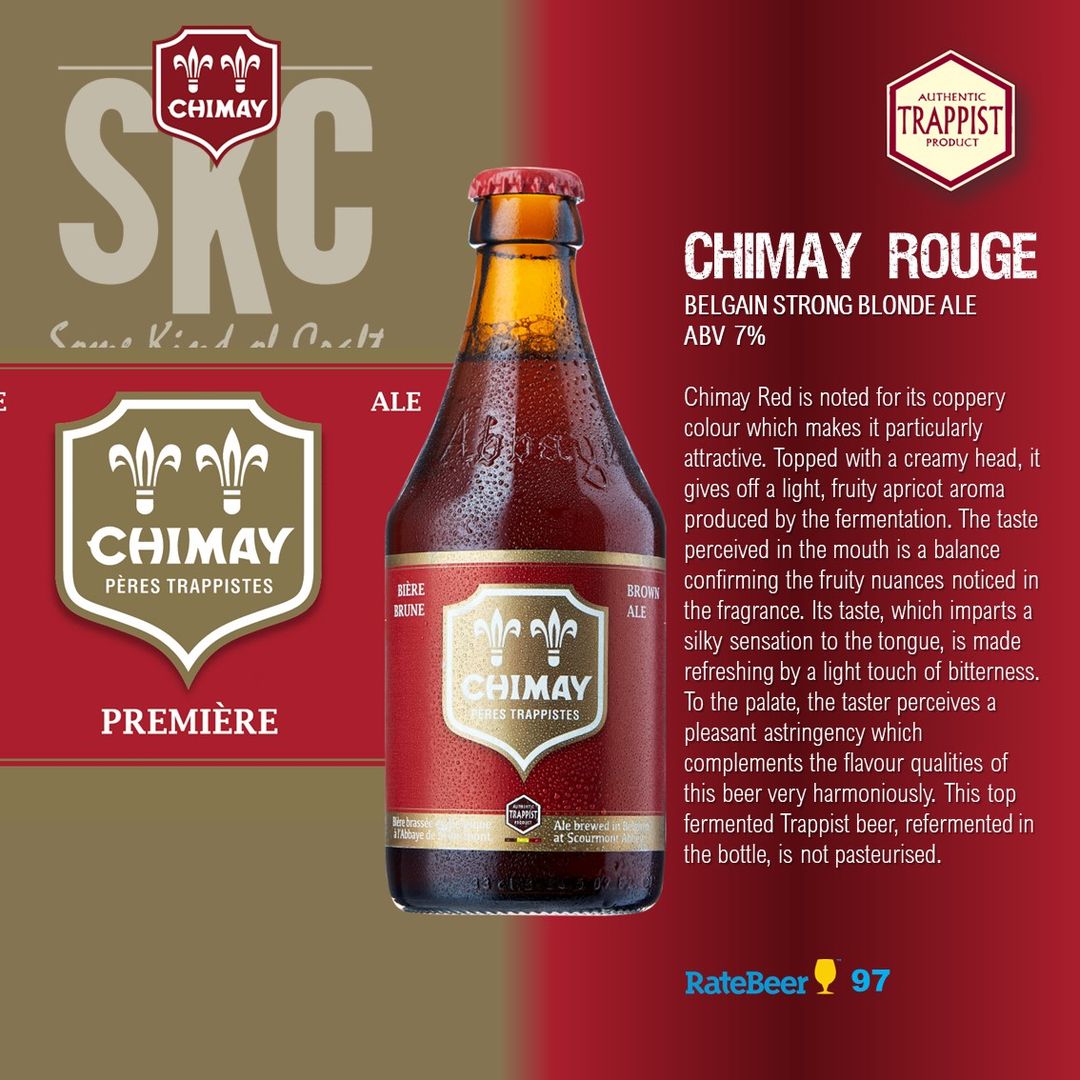 Chimay Rouge (Red) (Trappiste Beer) 7% [1, 4 or 24 Btls]