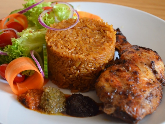 Jollof Rice and Grilled Chicken