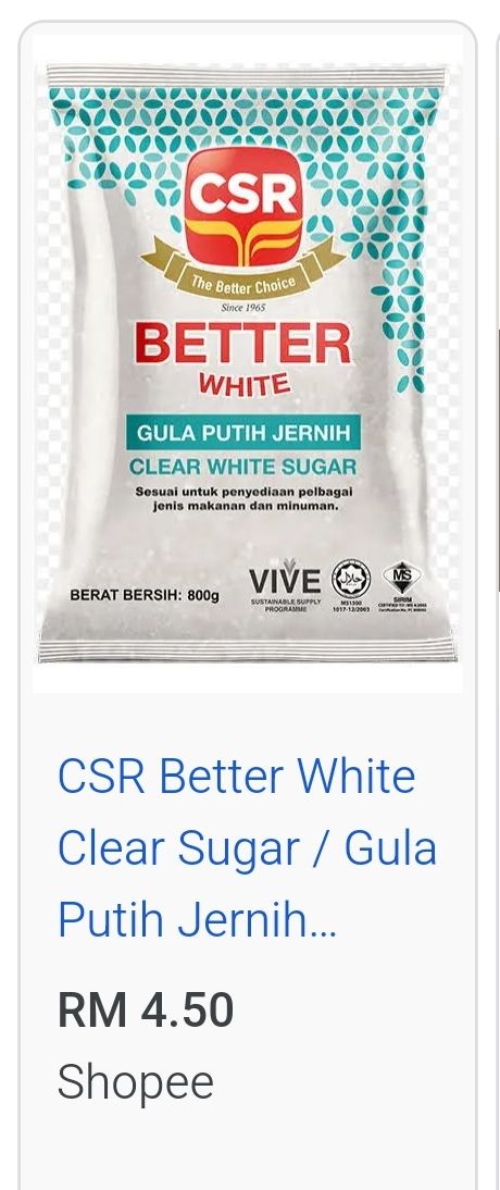 GULA PUTIH JERNIH CSR 800G