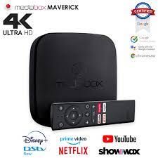 Mediabox Maverick 4K Andriod TV Box - (Netflix Certified)  with Disney+ & more