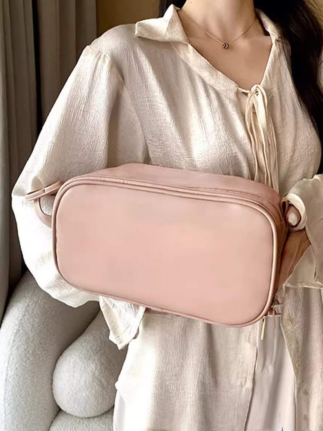 Large Capacity Cosmetic & Makeup Bag - Pink