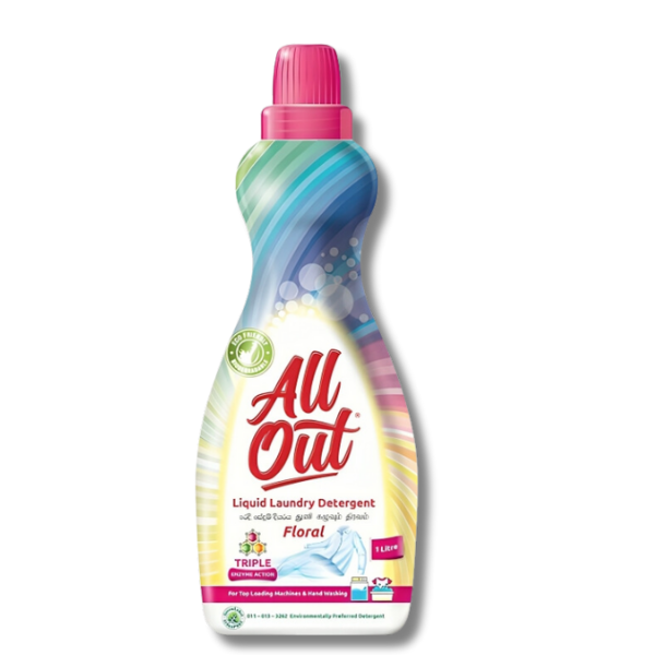 All Out Top Loading Floral Detergent Liquid 1L