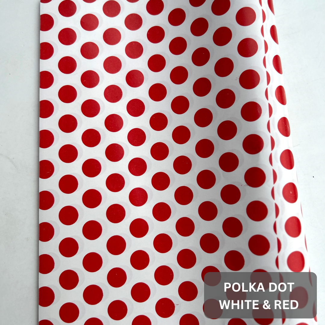 “POLKA DOT” DELI PAPERS - 12” x 12” / RED & WHITE - PACK OF 100 PIECES