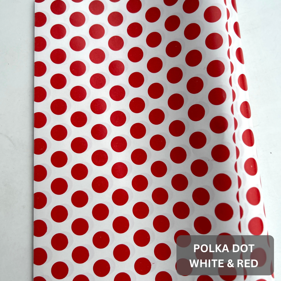 “POLKA DOT” DELI PAPERS - 12” x 12” / RED & WHITE  - CARTON OF 1000 SHEETS