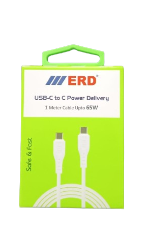ERD UC-92 Type C to C 1 Meter Power Delivery Cable white