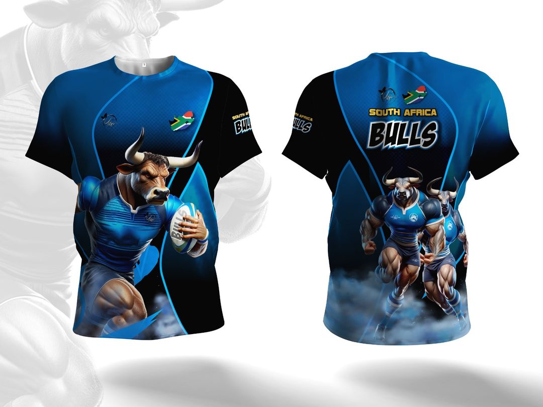 Blou Bulle Rugby Supporters T-Shirt 