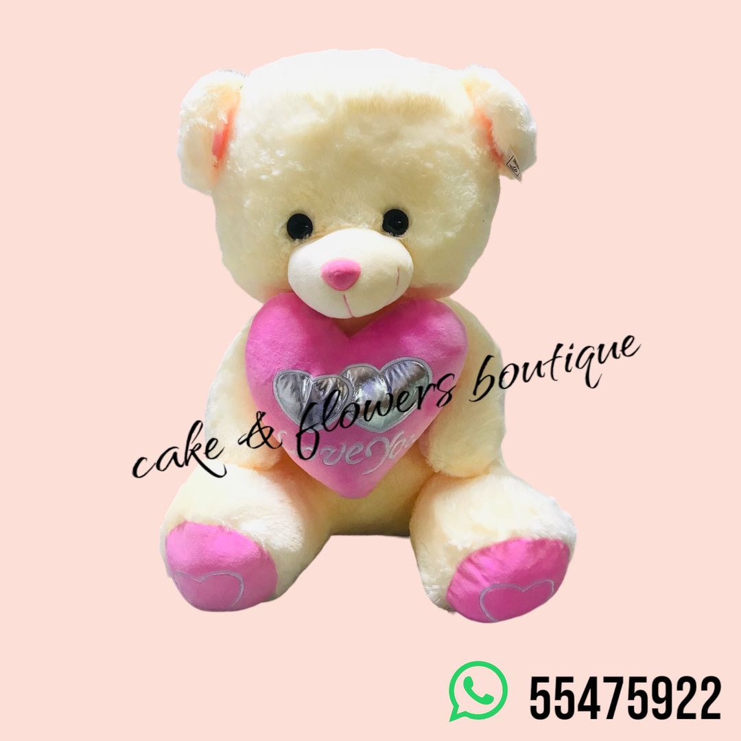 peach teddy bear