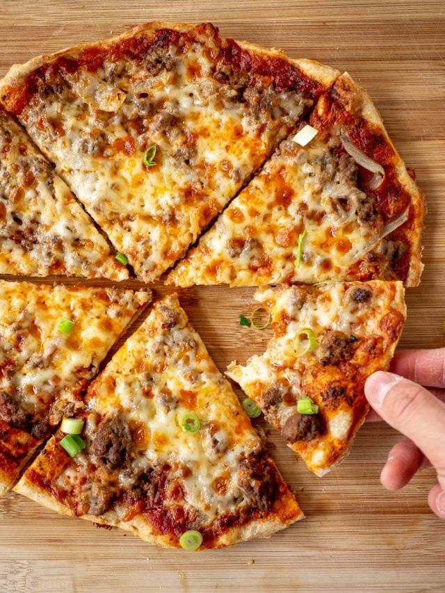 Black pepper beef Pizza