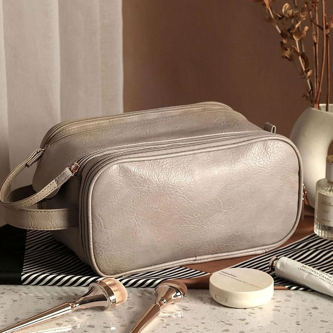 Large Capacity Cosmetic & Makeup Bag - Grey